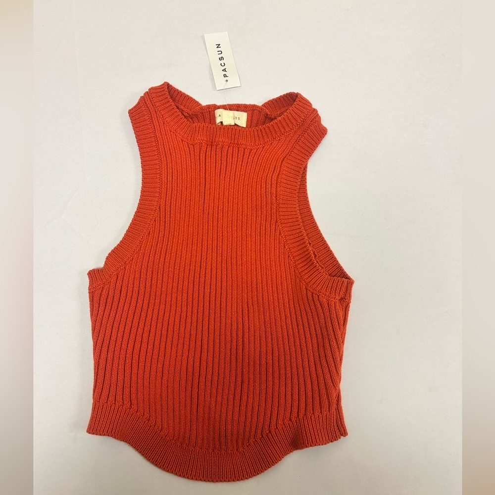 coral sweater vest